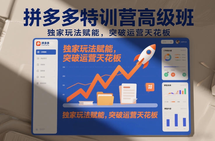 拼多多特训营高阶班,独家玩法赋能,突破运营天花板(更新26年4月18日)-白蛇网