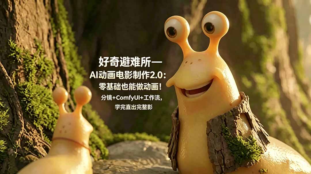 好奇避难所—AI动画电影制作2.0:零基础也能做动画!分镜+ComfyUI+工作流,学完直出完整影片-白蛇网